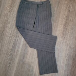Grey Rafaella Petite Stripped Office Trousers